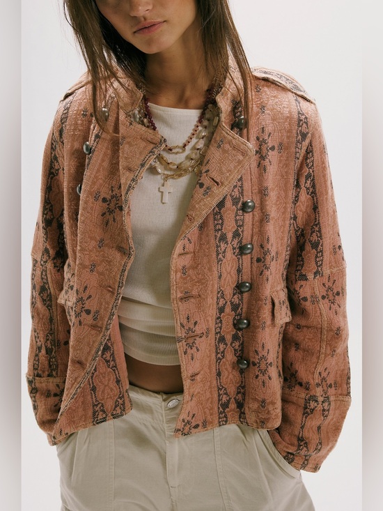 Free People Jackets & Blazers - New Free People Sz MD Lotty Jacquard Band Jacket USD 198$
